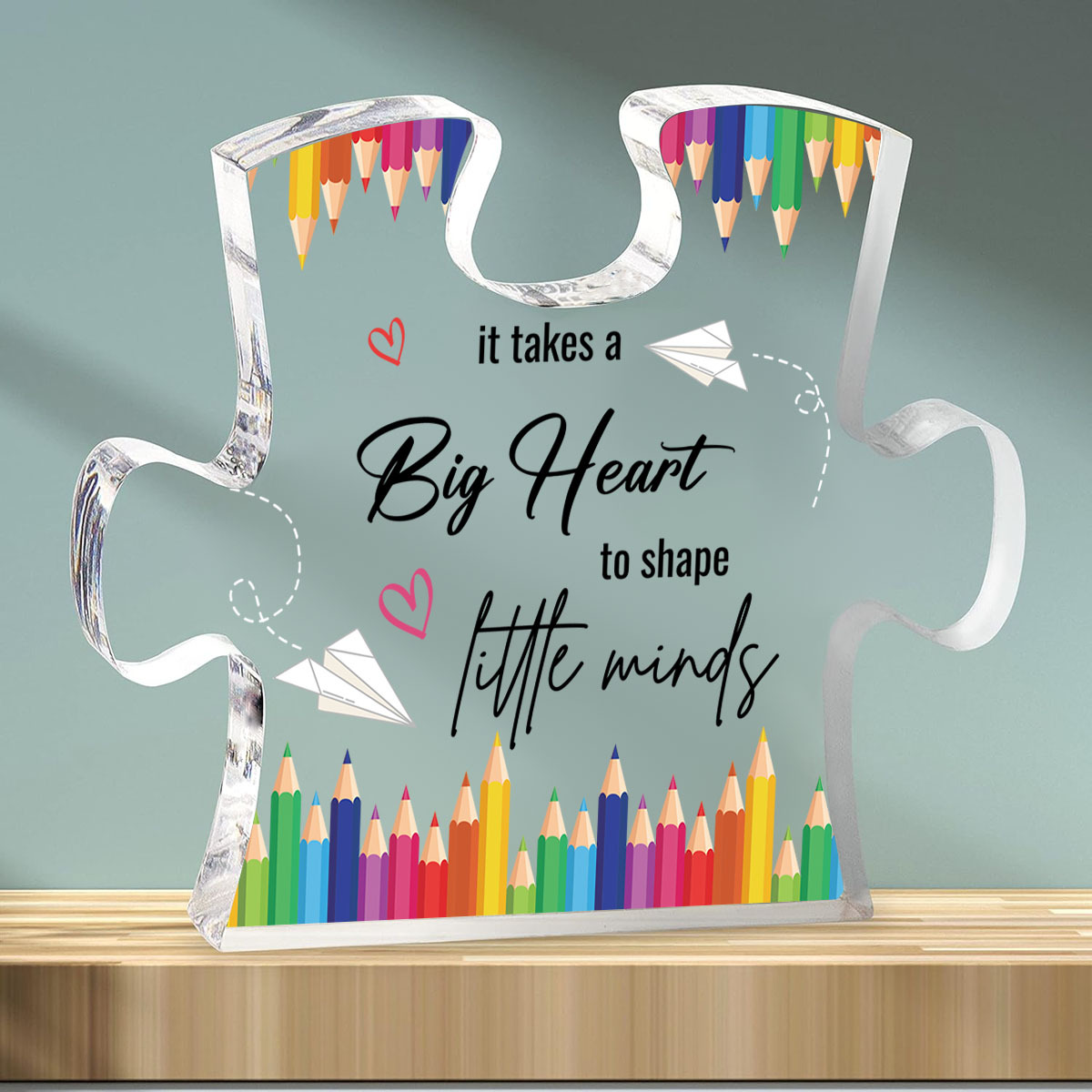 

1pc, Teacher Appreciation Gifts From Students, Square Teacher Keepsake And Paperweight, Thank You Gifts Farewell Gifts Graduation Gifts For Teachers Retirement Gifts (it Takes A Big Heart)
