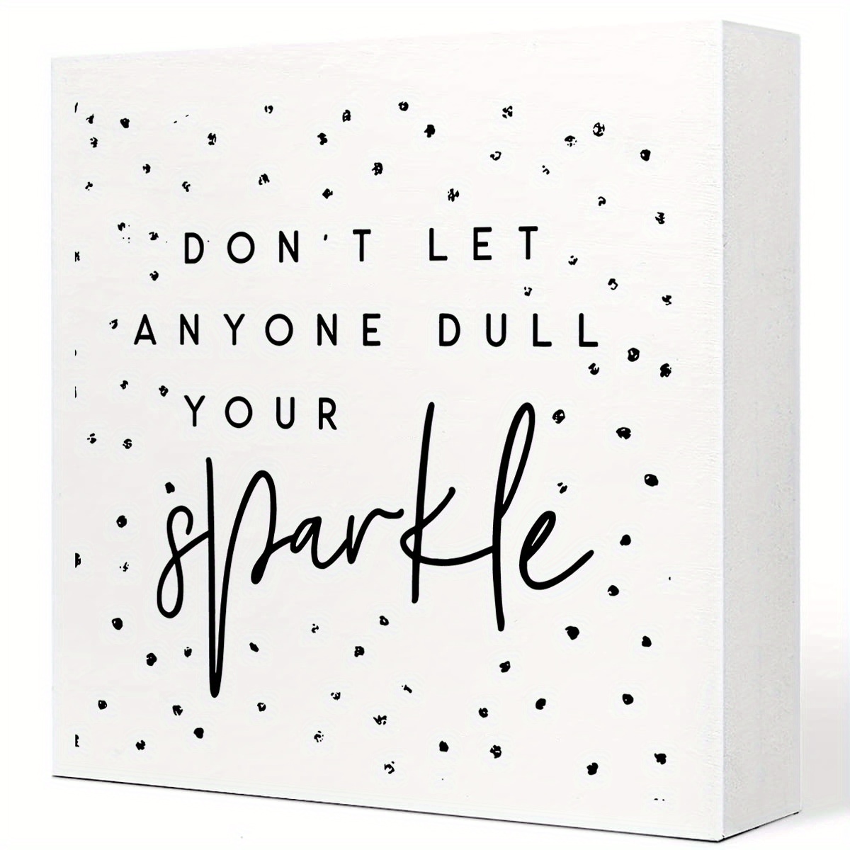 

1pc, Don't Let Anyone Dull Your Sparkle Rustic Wooden Sign, Humorous Wooden Box Wall Art Sign, Rustic Farmhouse Wooden Sign Suitable For Home, Bathroom, Office, Desk Decoration