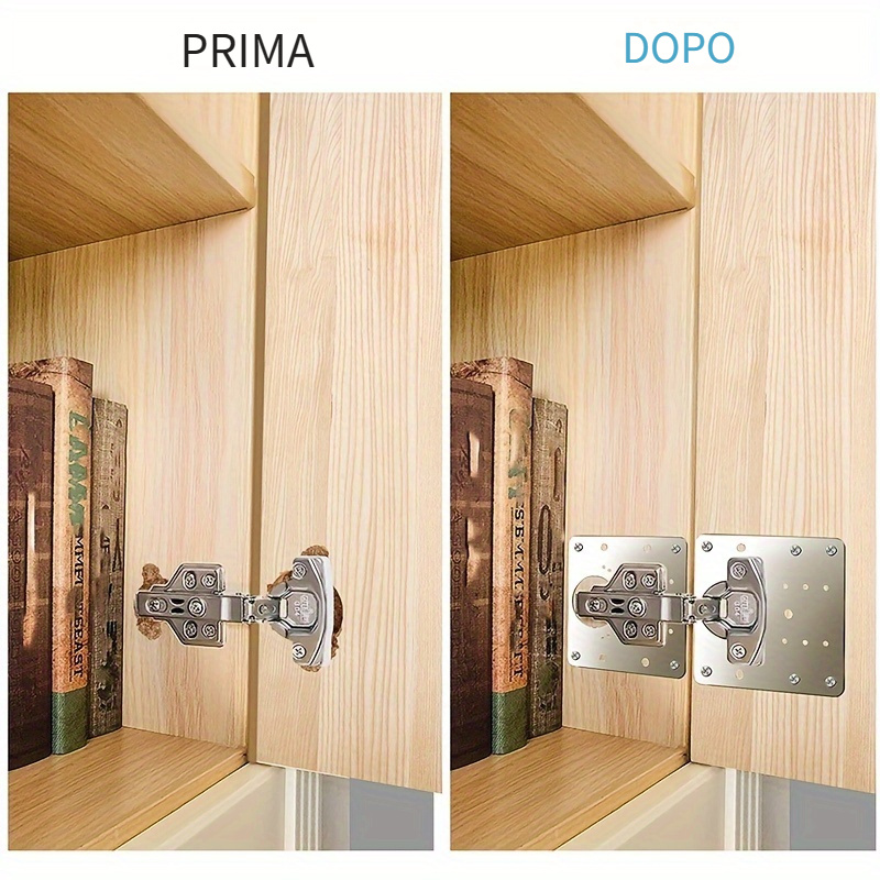 PIASTRA JOLLY INOX PER IL RIPRISTINO DEL FORO CERNIERA D.35 SUL LEGNO  ROVINATO 9X9