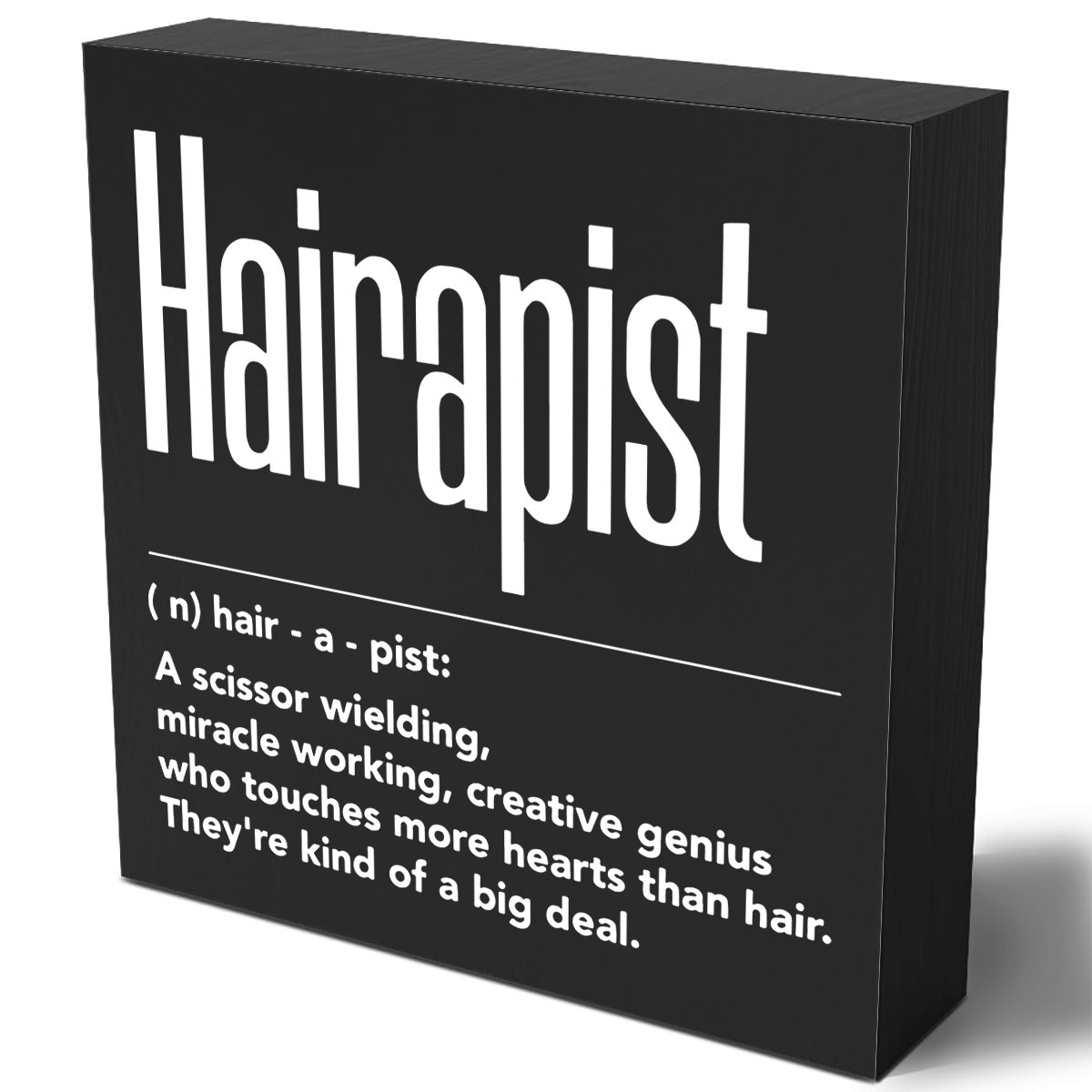 

1pc, Hair Apist Definition Canvas Prints Wall Art Decor Desk Sign, Hair Stylist Poster Painting Framed Artwork Home Decoration, Birthday Christmas Graduation Present