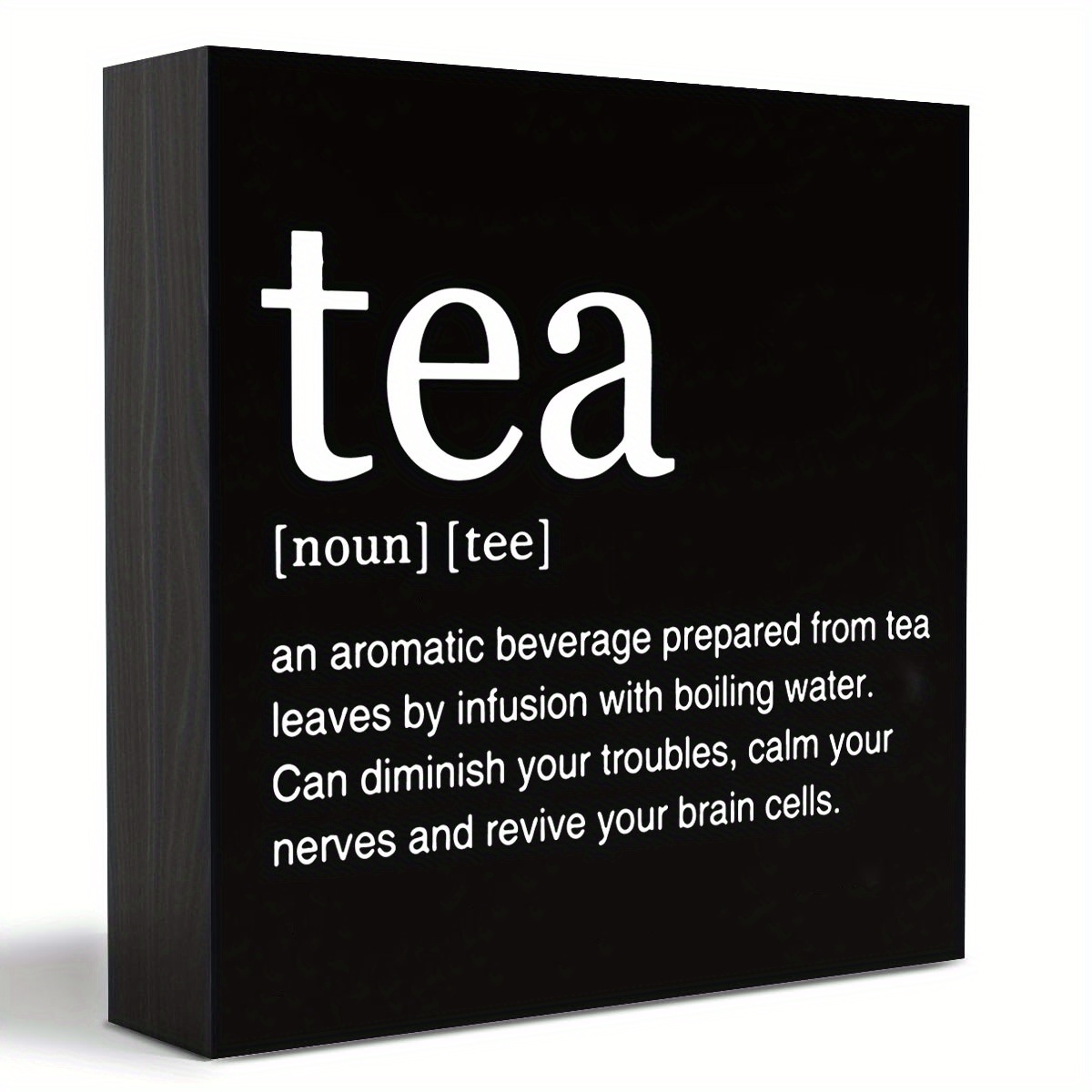 

1pc, Tea Definition Print Canvas Wall Art Home Office Decor Sign, Modern Kitchen Art Painting Canvas Poster Framed Ready To Hang Artwork Tea Lover Present