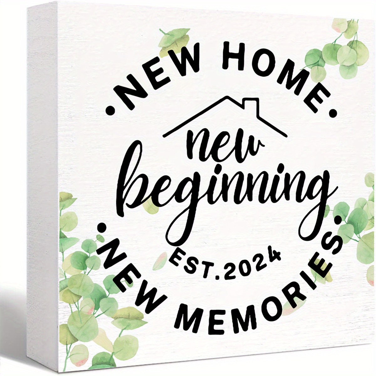 

1pc New Home New Beginning Sign, Great Housewarming Gifts New Home Gift Ideas Great Housewarming Gift New Home Decor Rustic Home Accessories Decor New Home New Beginning New Memories Wooden Box