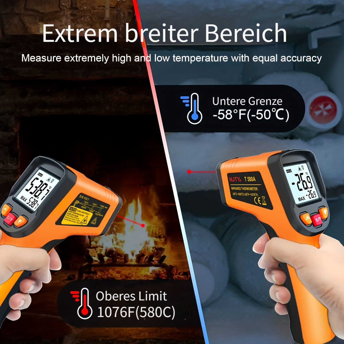 Digitales Stiftthermometer Thermometer Fühler für Lebensmittel