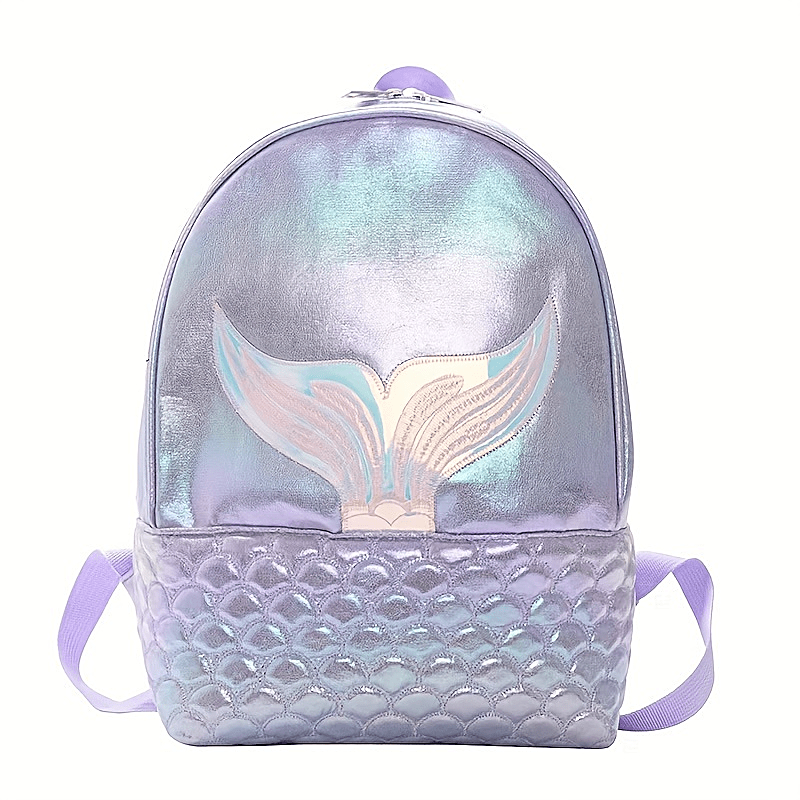 Trendy Laser Fishtail Shape Backpack Fish Pattern Zipper - Temu