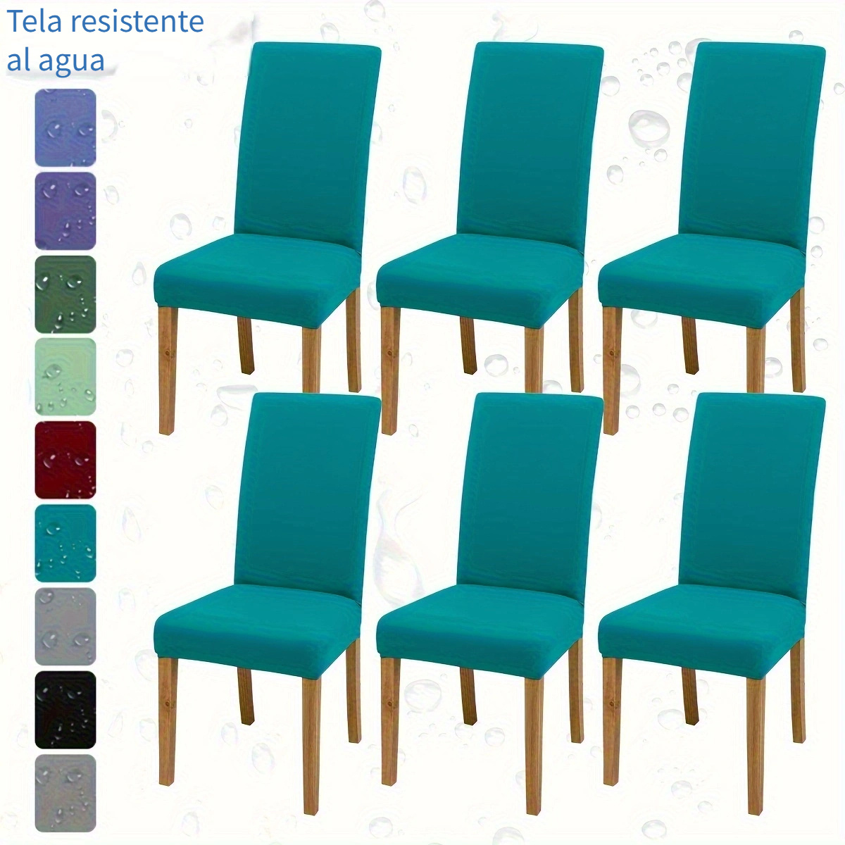 4/6pcs Fundas Asiento Impermeables Fundas Silla Comedor - Temu Mexico