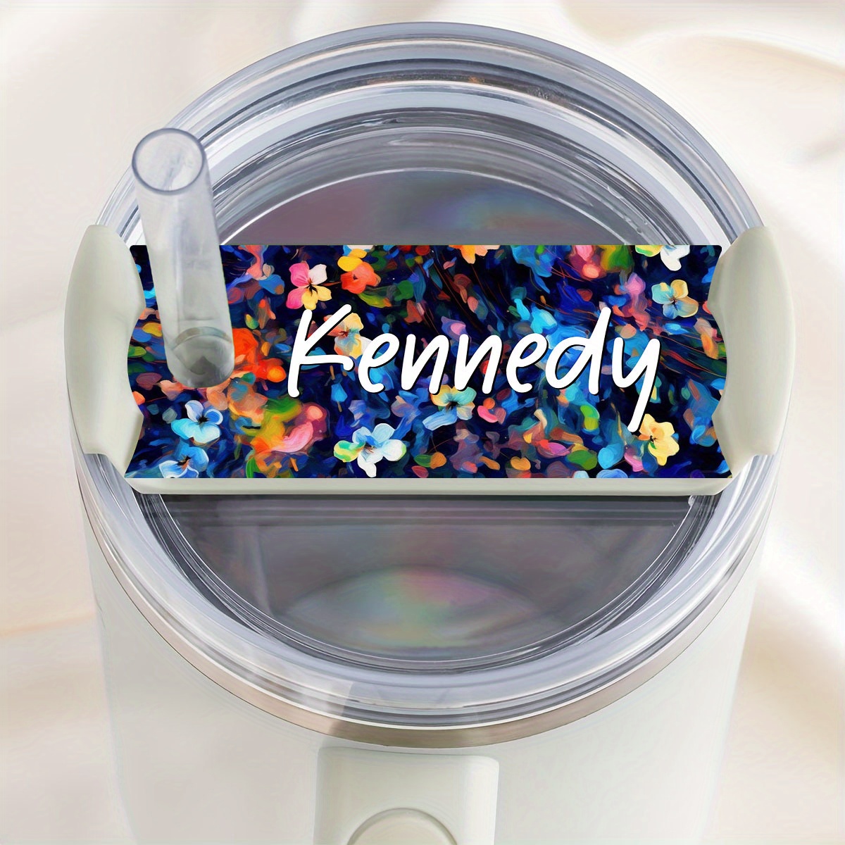 

1pc Colorful Custom Tumbler Name Plates For Stanley H2.0 20 30 40 Oz Tumblers - Acrylic Name Plate Gifts For Personalized Lid