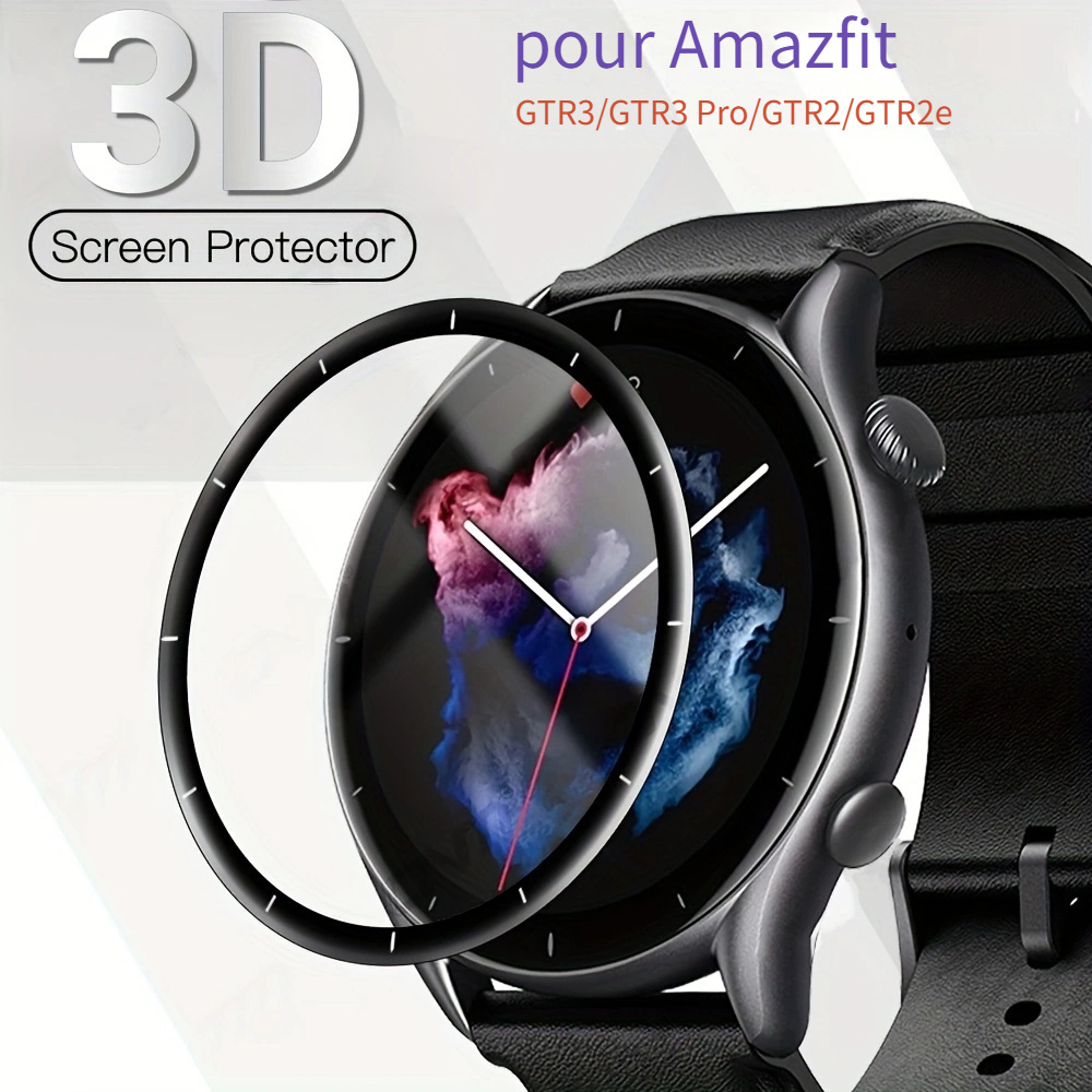 3d Curved Tempered Glass For Amazfit Gtr 4 Gtr 3 Pro Full - Temu