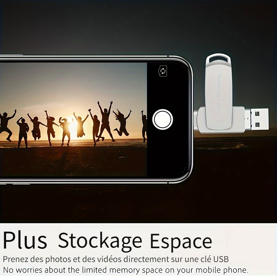 Phototek Pendrive iPhone 4 en 1 - Pen pour Mobile, Tablette