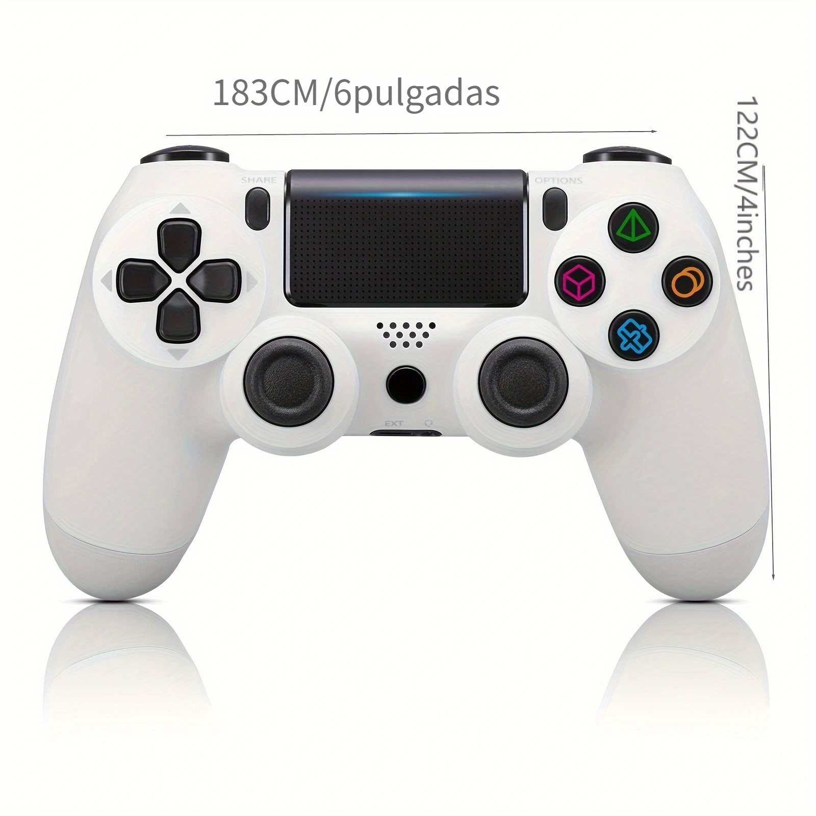  MOOGOLE Controlador PS4 inalámbrico, con cable USB/batería de  1000 mAh/vibración dual/control de movimiento de 6 ejes/conector de audio  de 0.138 in/panel táctil múltiple/botón de compartir, : Videojuegos