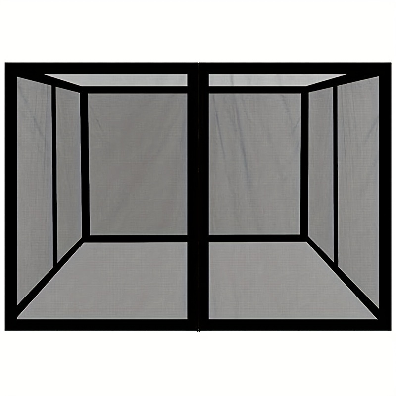 

1pc Universal Replacement Mesh Mosquito Net Only, Screen Wall Curtain Mosquito Net With 4 Zippers For Outdoor Yard Gazebo Canopy Tent