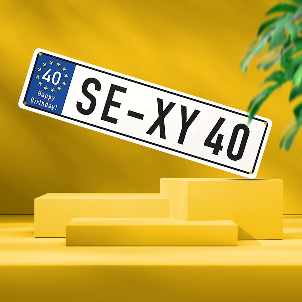 E-shop SE-XY 40 Eisen Geburtstags Schild, 10.16X40.64 Cm Mehrzweck Wandbehang Dekor für Zuhause, Bar, Café, Männerhöhle - Englischer Text, für Türen,