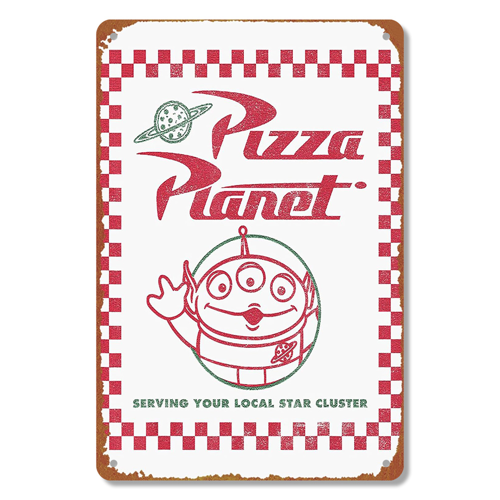 

Vintage Pizza Metal Sign - Retro For Home, Bar, Cafe Decor - Tin Poster 12x8 Inches, Pizza , Retro, Metal Sign, Wall Decor, Room Decor