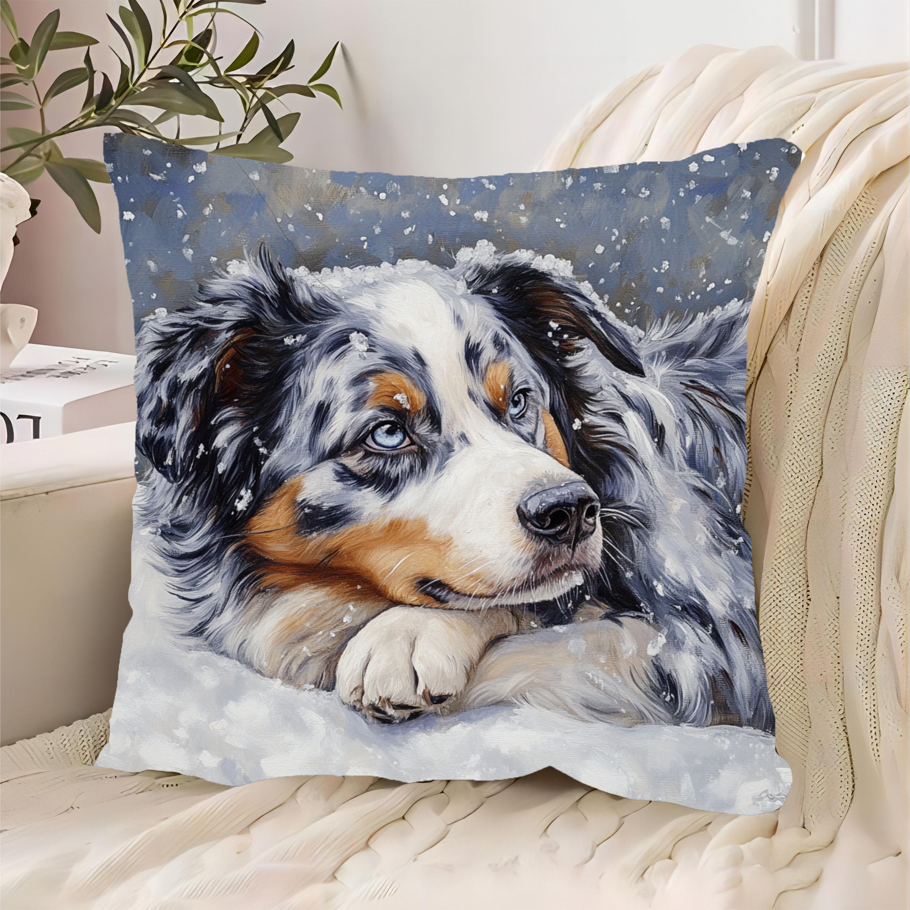 

Dog , 18x18 , Polyester , Zip - For & Bedroom Decor ( Not Included)