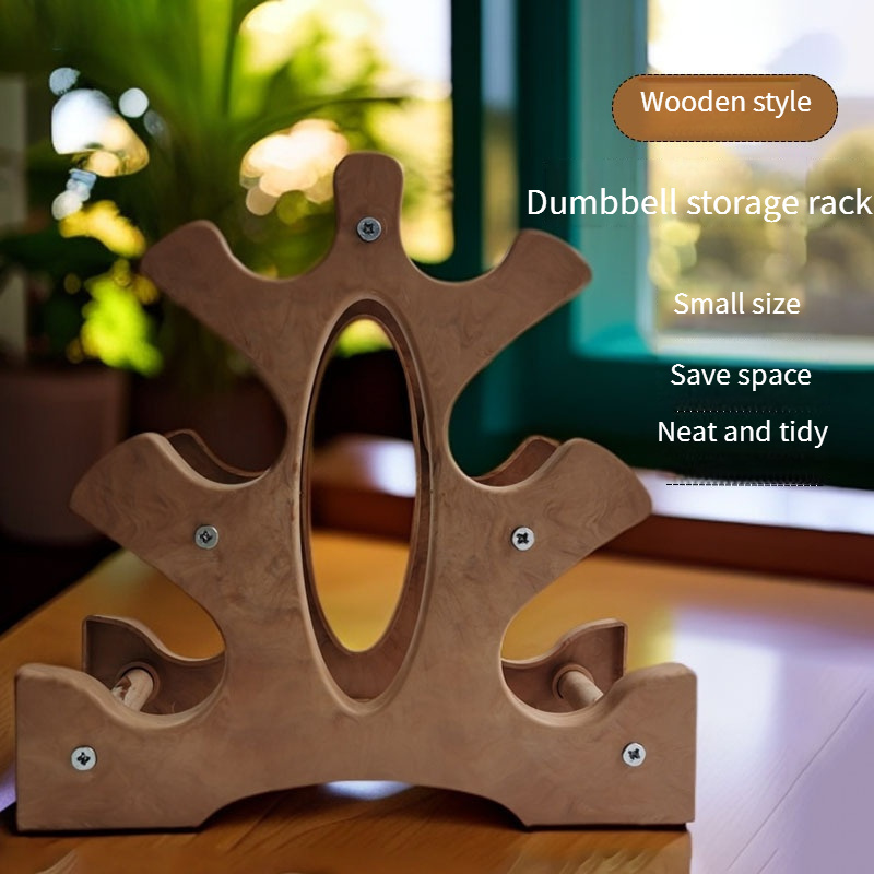 

Natural Dumbbell Rack For Home Use, -tier Small Dumbbell Stand For Storage, Fitness Equipment For Men And Women, Without Battery