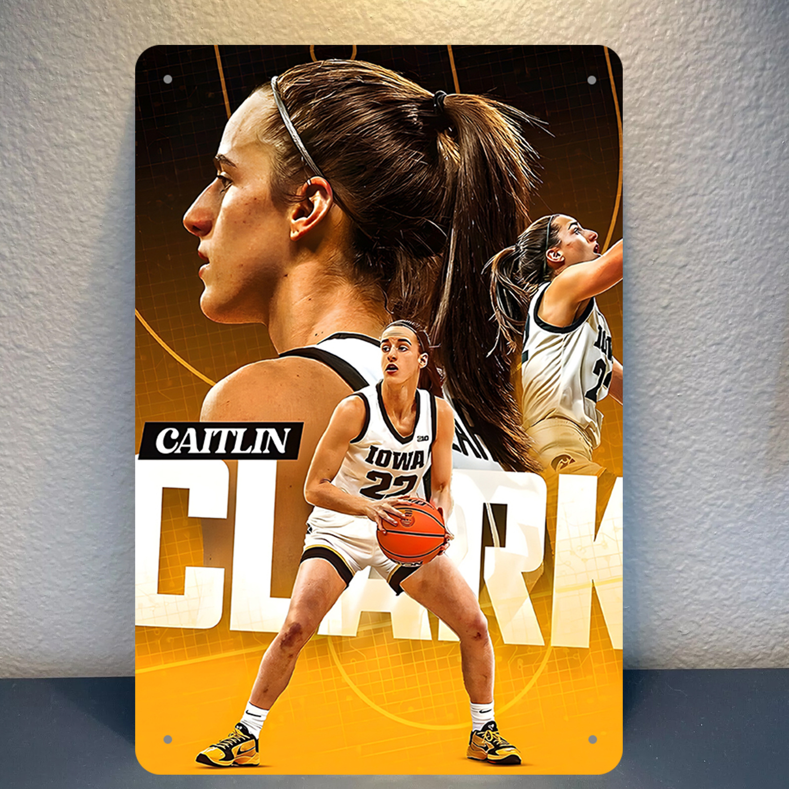 

1pc Player Metal Tin Sign, 8x12 Inches, For Sports Room, Bar, Home, Office, Cafe, Garage, Kitchen Decor