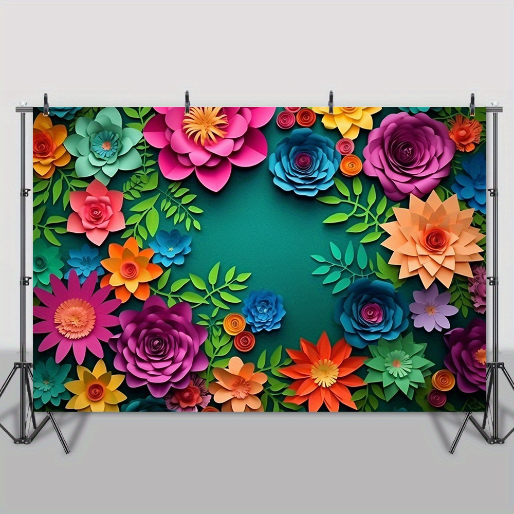 

Vibrant Mexican Banner - Polyester, Easy-hang Photobooth Prop For Festivals & Birthdays, Reusable Party Decor