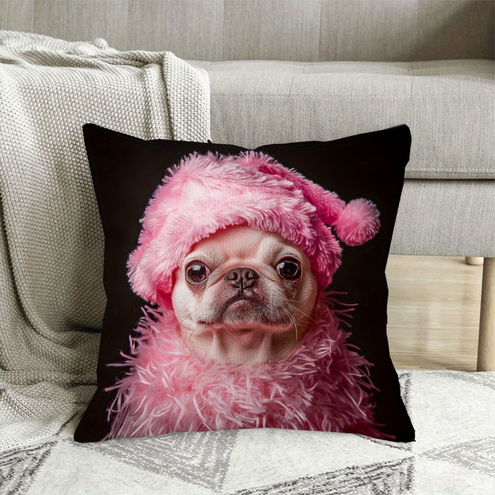 almohada peluche cara pug Temu Ecuador