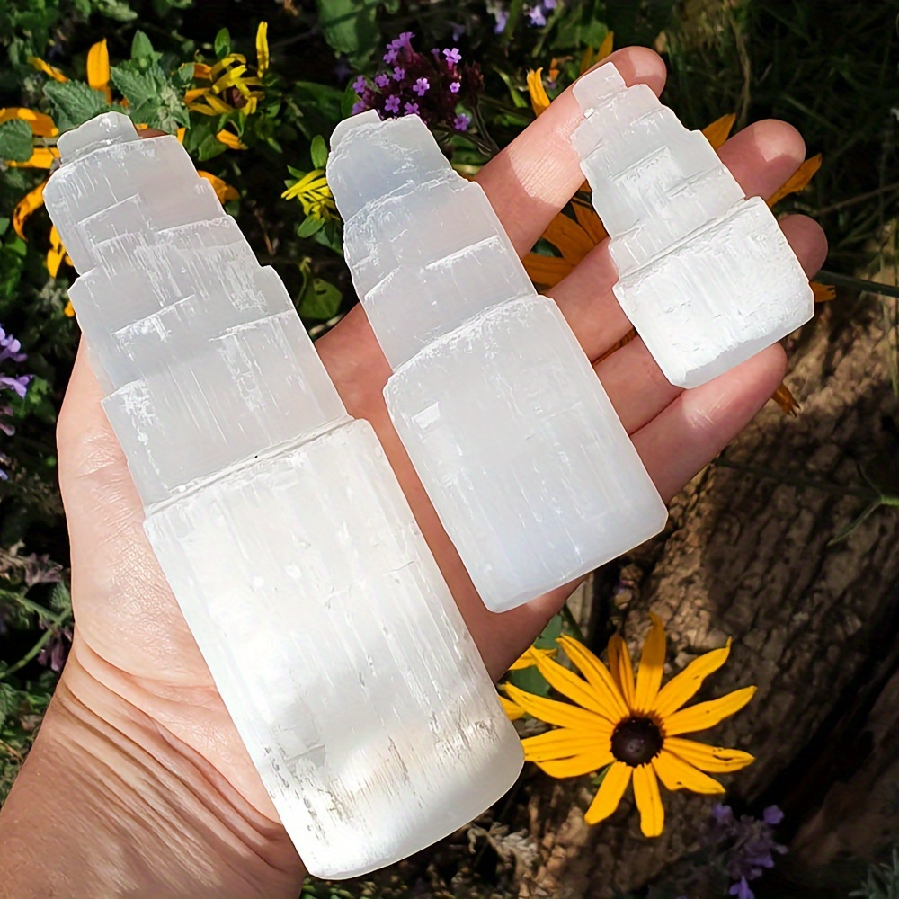 

Premium Selenite - Natural Gemstone For Home Decor, Aura Cleansing &, Perfect Gift Idea, Jewelry Patterns, Beading & Jewelry Making