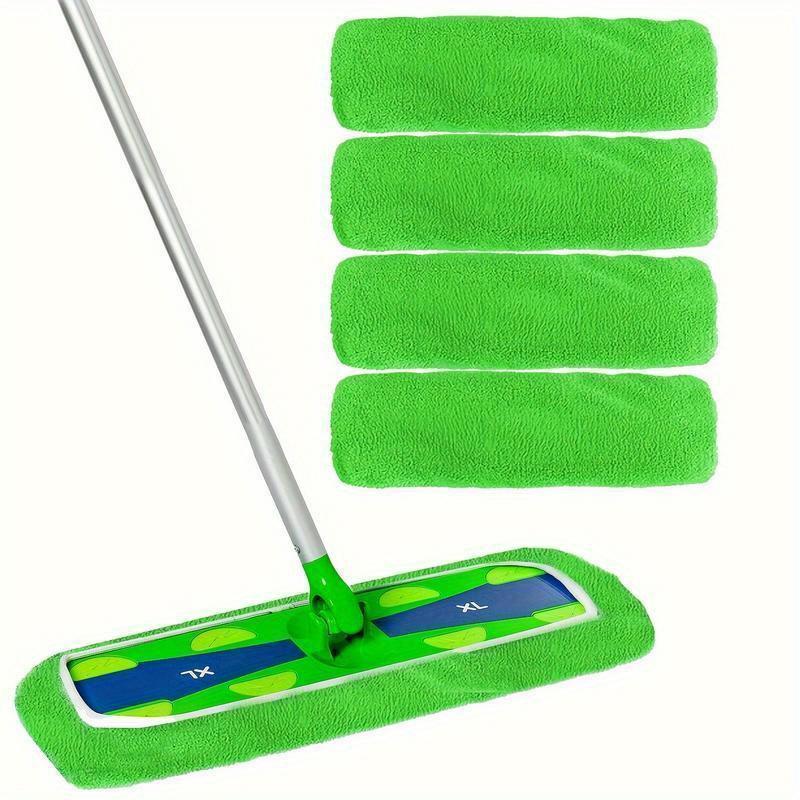 

4pcs Microfiber Mop Pads, Extra-large Reusable Refill For Xl Mops, Pet Hair & , Machine Washable, Long-lasting,