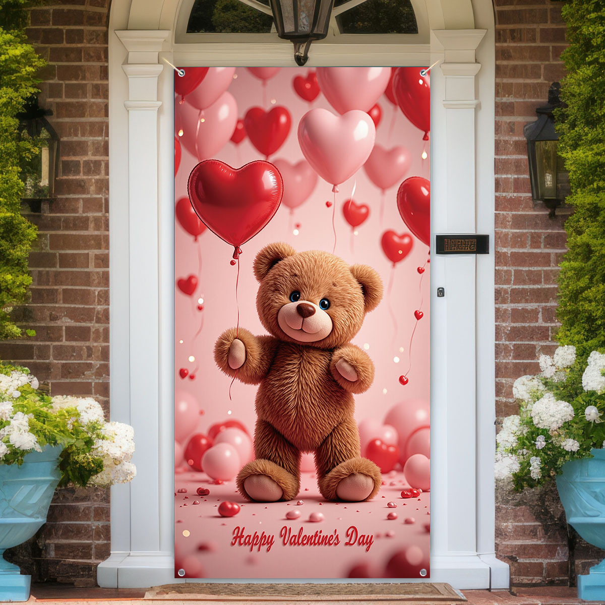 

2d Door Banner 1pc Valentine's Day Fabric Door Cover - No Electricity Or Battery Needed - Ideal For Christmas, Hanukkah, 's Day, Day Party Decoration