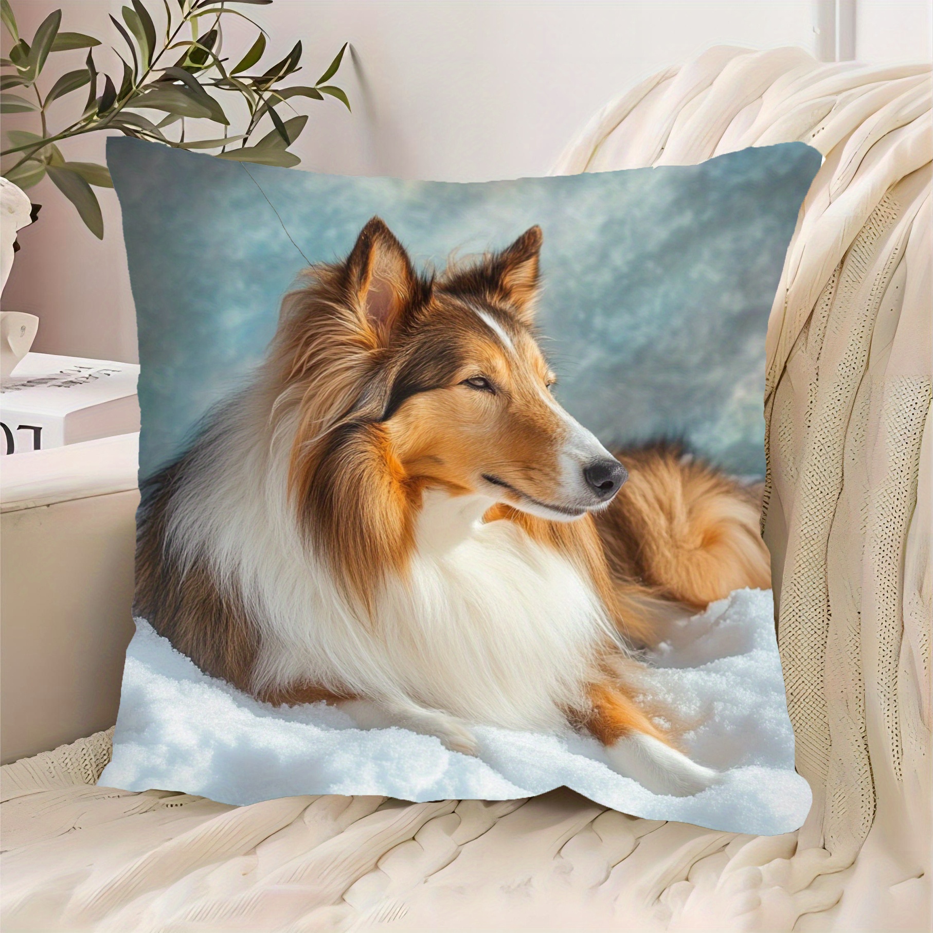 

1pc Dog , 18x18 , Polyester, , , Decorative For Types