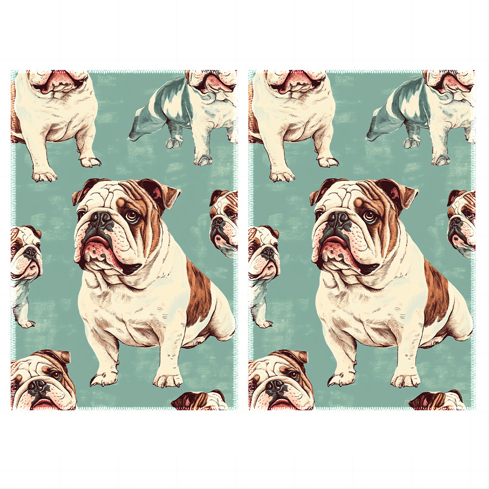 

2- English Polyester Towels, 16x24 , Dog , , , Tea Towels For Cooking, , Decor, Housewarming