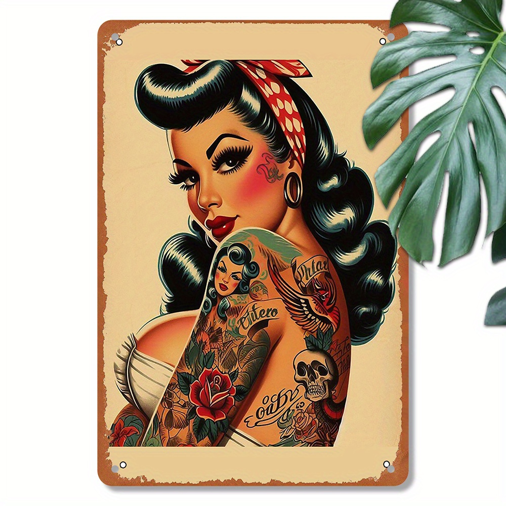 

Tattoo Poster, Vintage Wrought Iron Artwork Home Decor, 8 X 12 Inch