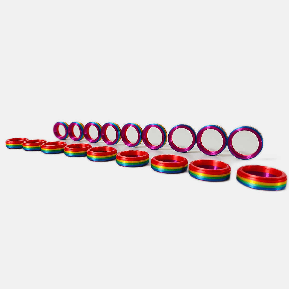 Rainbow Fidget Spinner Ring for Women