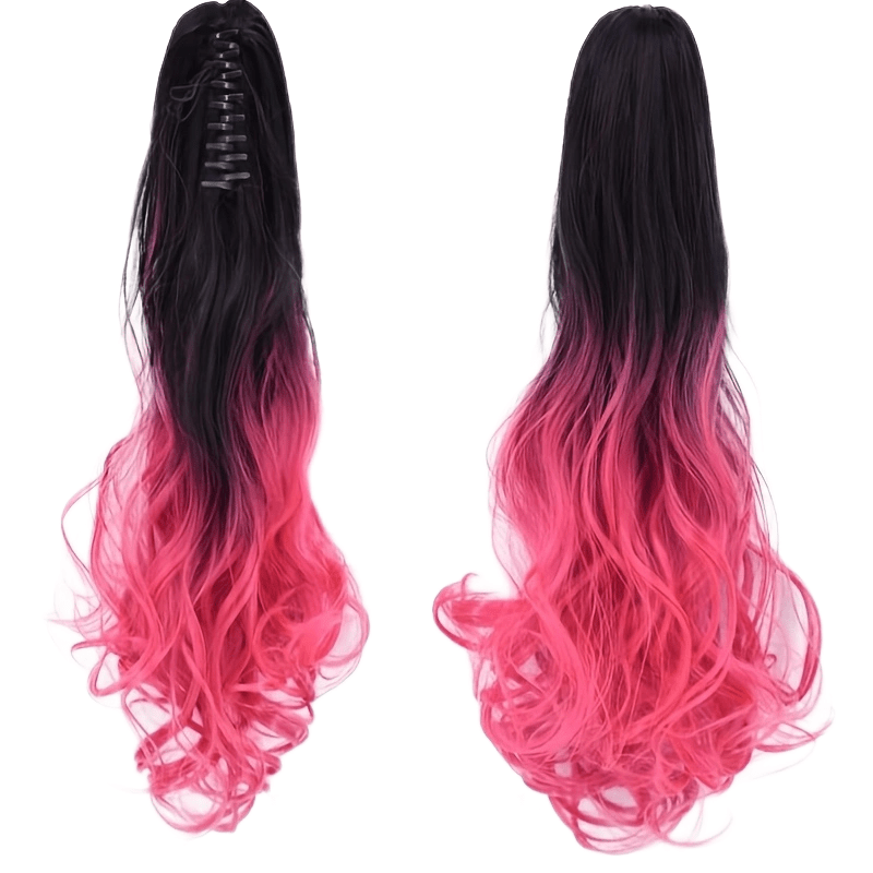 elegant 12 color claw clip ponytail extension curly wavy synthetic hair for all genders versatile stylish details 1