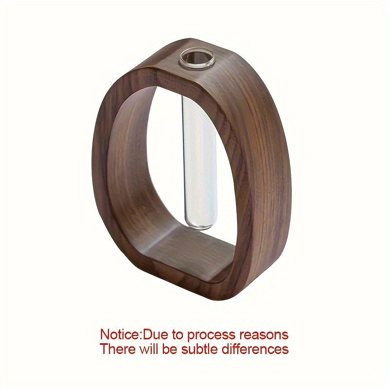 Image of 1 Elegant Art Walnut Vase, A Mini Aquatic Vase For Flower Arrangements, Suitable For Hotels, Homes, And Apartment Decor, An Gift , A Vase That Enhances Aesthetic