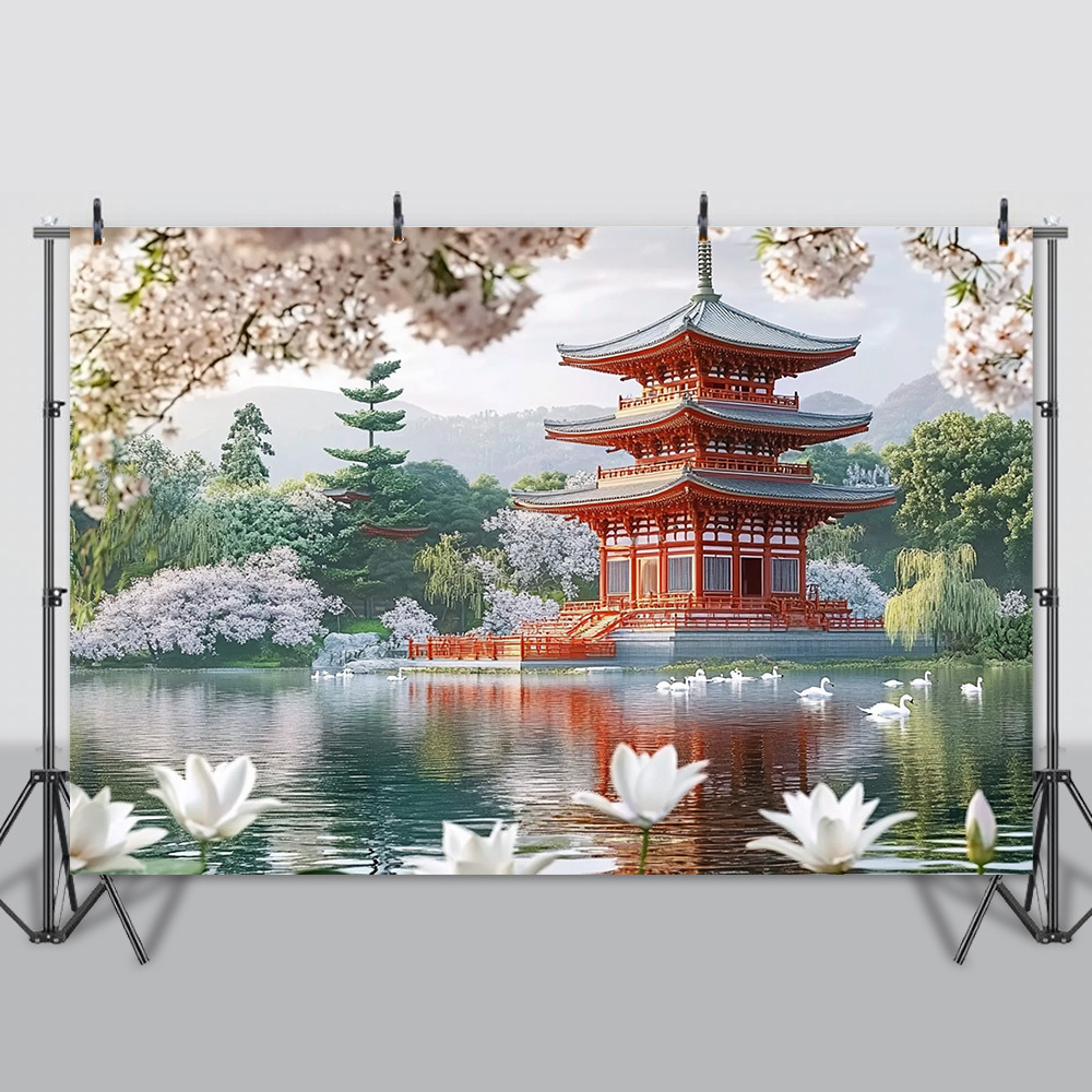 

Toile de Fond Élégante de Japonaises pour & Événements – Décoration en Polyester pour Spéciales