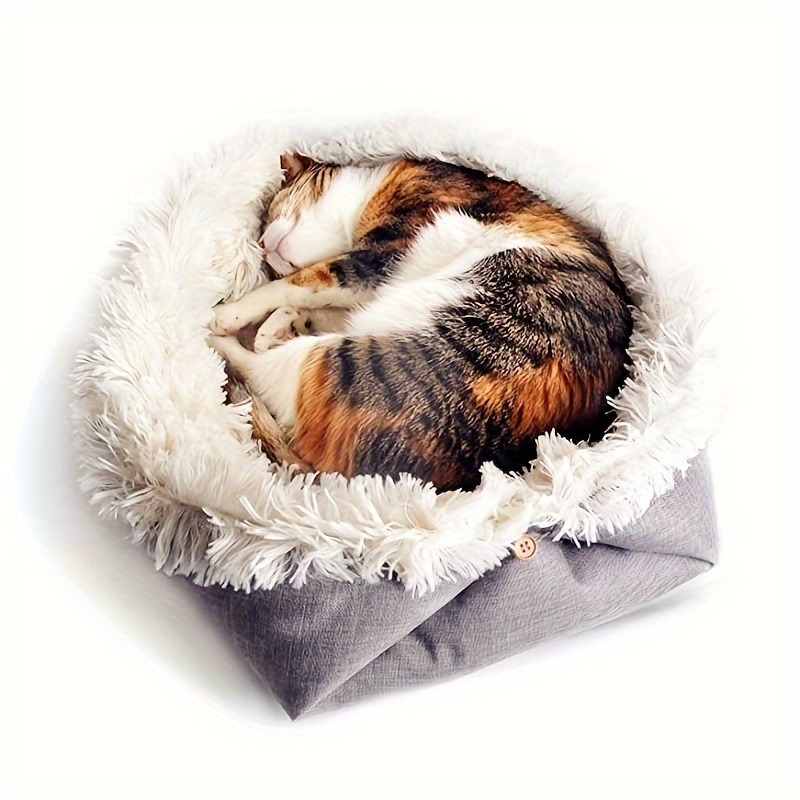 

A Cat Bed, 23.6x 19.7 Inches, Geometric Pattern, Square Design, Padded, Non-slip Bottom, Special Warm Pad For Indoor And Outdoor Cats, Soothing Dog Cage Mattress