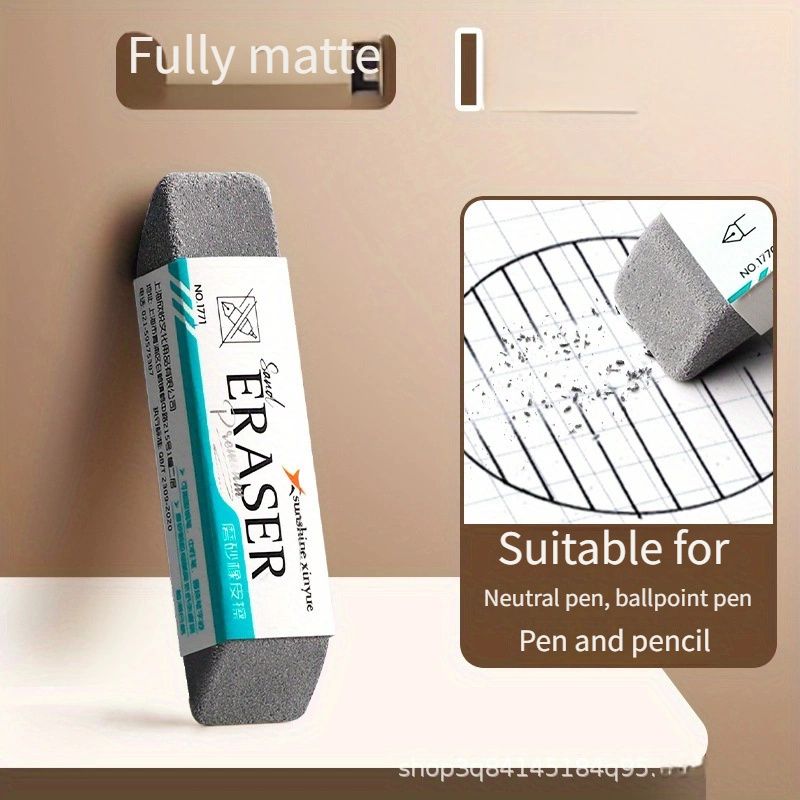 Image of Premium Tpr Eraser - Rectangular Shape, Suitable For Students And Office Use, Compatible With Gel Pens, Ballpoint Pens, And Fountain Pens, Made Of Rubber, Black Eraser