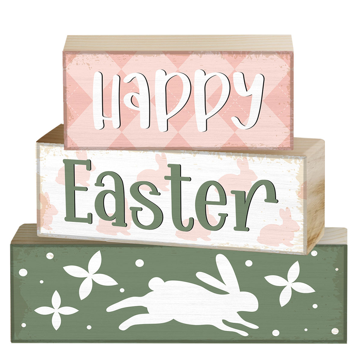 

3pcs Easter Wood Plaque Decorative Signs - Tabletop Tray Decor Home, Holiday Decorations - Suitable For Living Room, Bedroom, Office Decor, Valentine's Day, Easter, Birthday, Anniversary Gifts