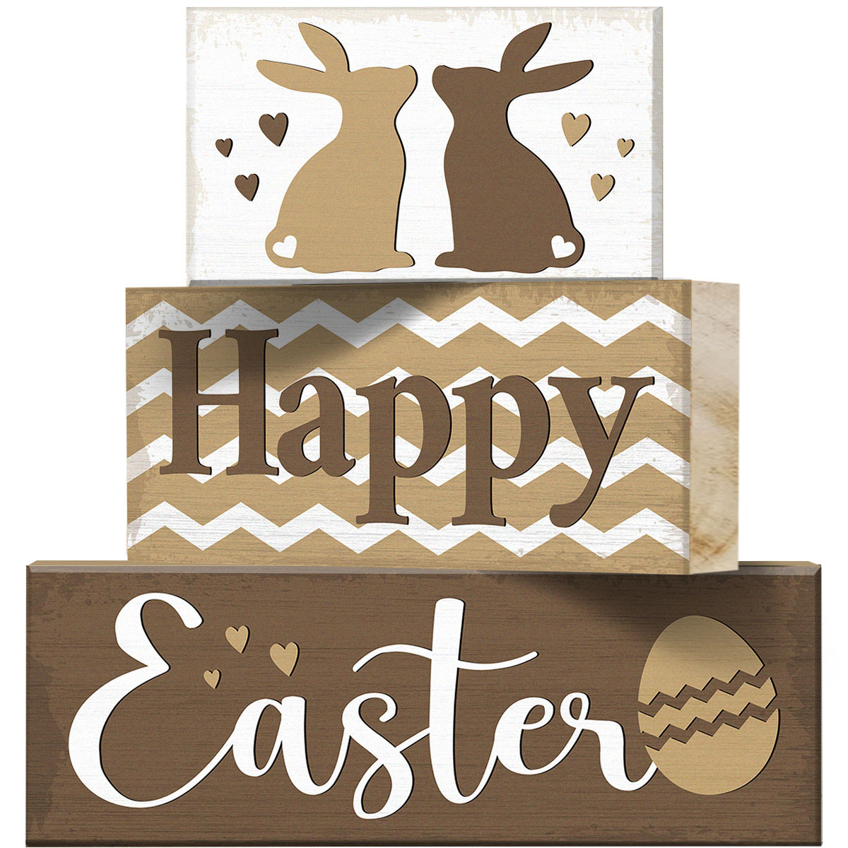 

3pcs Wooden Easter Plaque Set, Holiday Decorations, Tabletop Signs For Home, Office, Bedroom, Ideal For Christmas, Halloween, Thanksgiving, Valentine's, Day, With No Power Needed