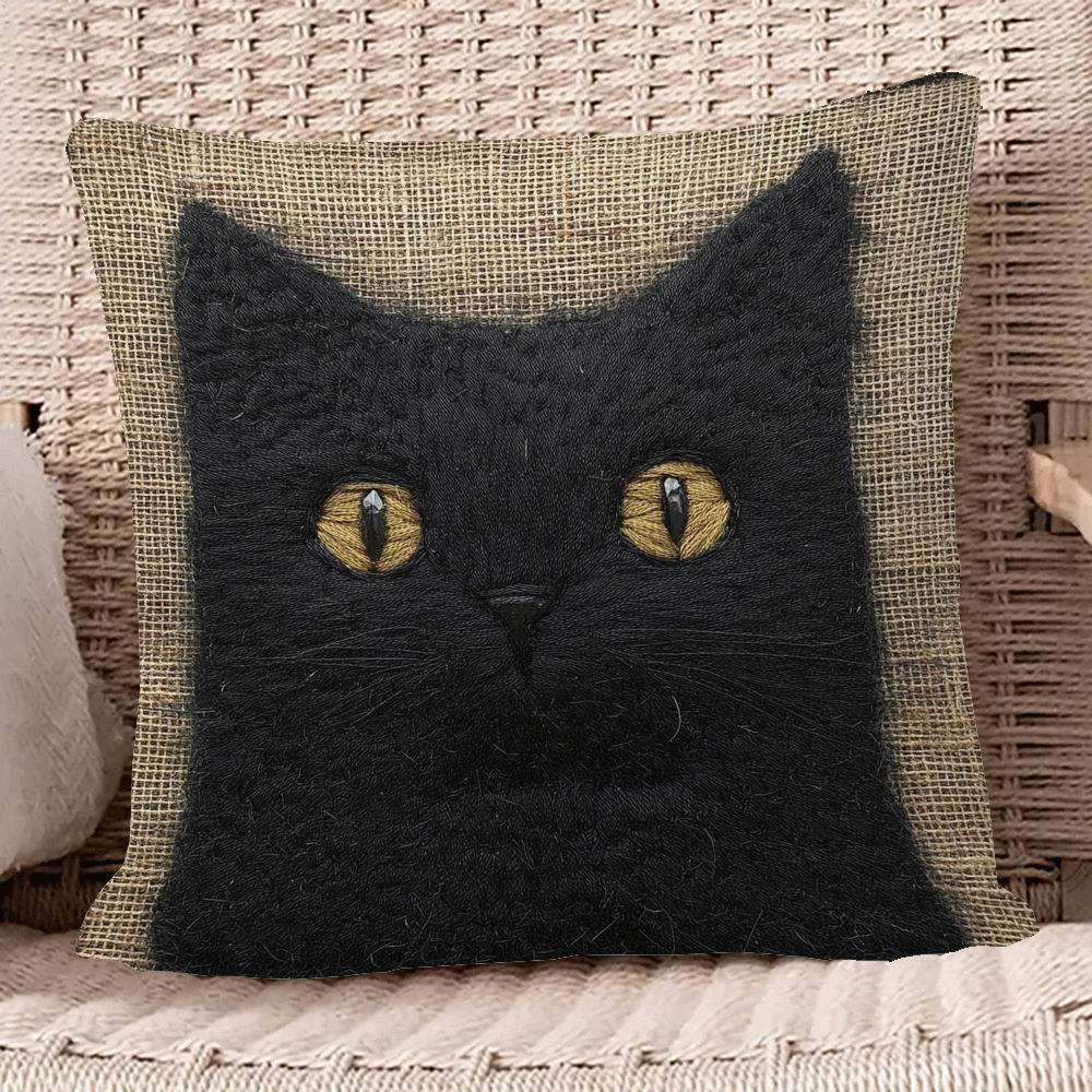 

1pc , 18x18inch, Double-sided Embroidered , , , , , Cushion For - No Included