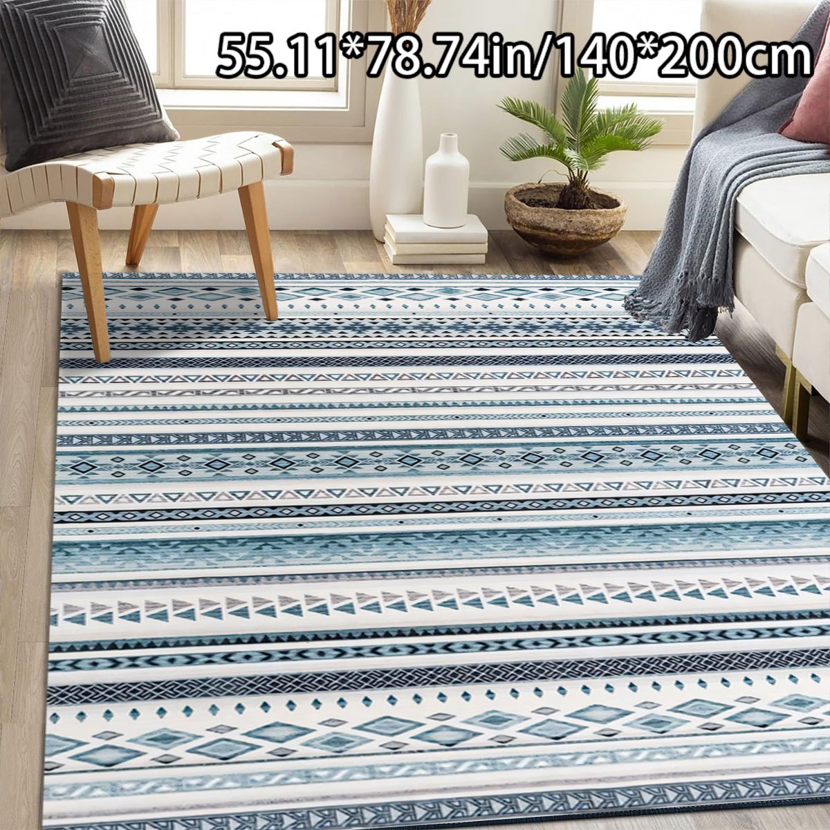TEMU 1pc Golden Diamond Decor | 800 G/mÂ² Non-slip Polyester Carpet With Machine Washable, Multi-scene Applicability For Living Room, Sofa Mat, Door