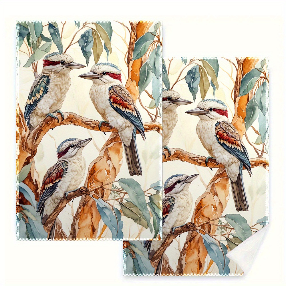 TEMU 2pcs Single-sided Kitchen Towels With Print, 16x24 Inches, Kitchen Dishcloths, Tea Towels, Housewarming Gift, Gift For Kitchen Enthusiasts,