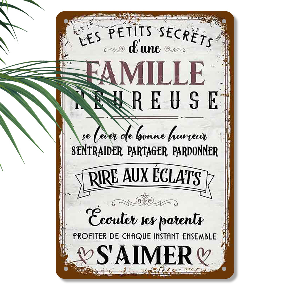 

Décoration de chambre 1pc Art en fer de - " de famille", Décoration et à coucher, Cadeau les et les frères et sœurs, rustique de l' et du de