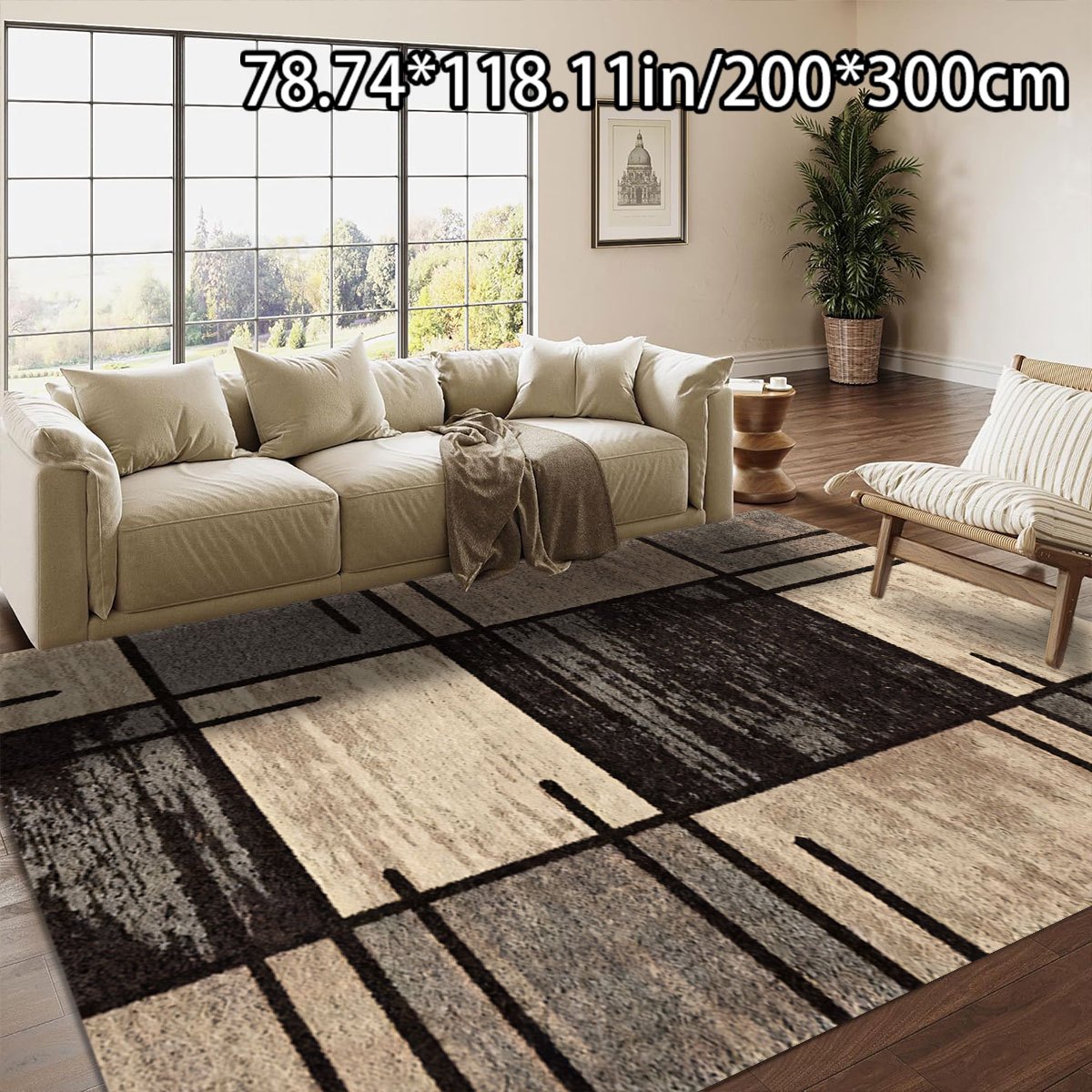 

Diamond Area Rug - 800gsm, Backing, For , , , And