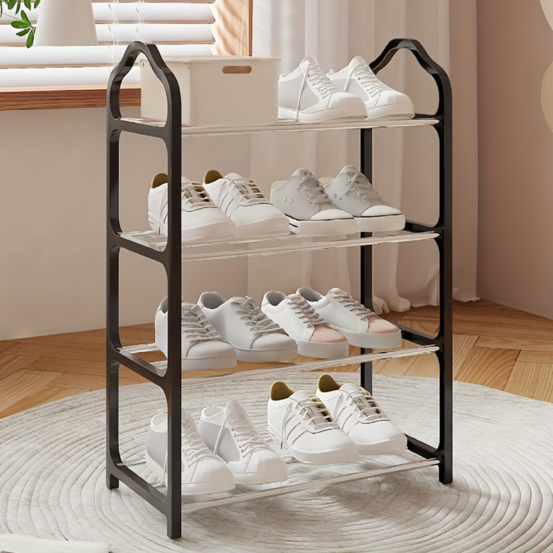 space saving 4 tier shoe rack   dustproof organizer for home dorms easy assembly details 0