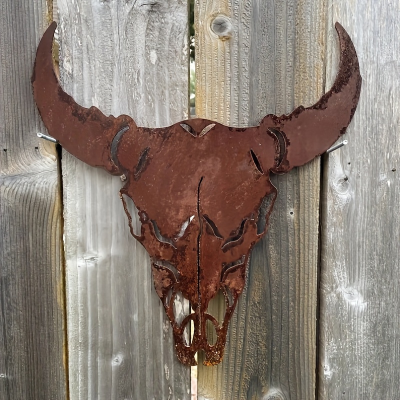 

Rustic Metal Wall Art - Head Sign, Iron Construction, Perfect For Home Decor, , Christmas, Easter, Thanksgiving – Rustic Finish, Wall Hanging Ornament