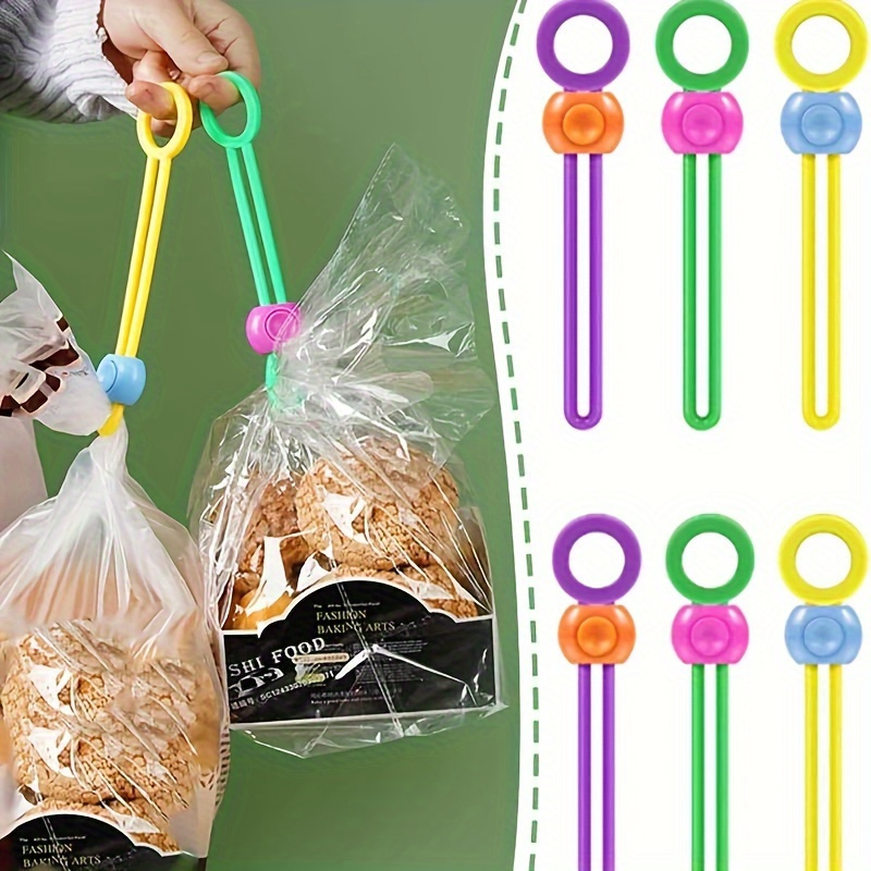 random   food bag sealing clips silicone food bag sealing tape reusable and adjustable clip sealer suitable for all kinds of plastic bags thread bags   bags home sorting and storage home additions
