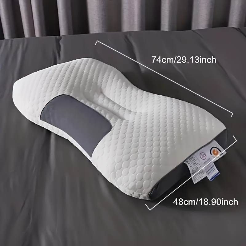 TEMU 1pc Premium Knitted Sp Neck - Massage Core, Breathable Moisture Absorption, Soft Household Decorative Pillow For Bedding, Living Room, And Bedroom