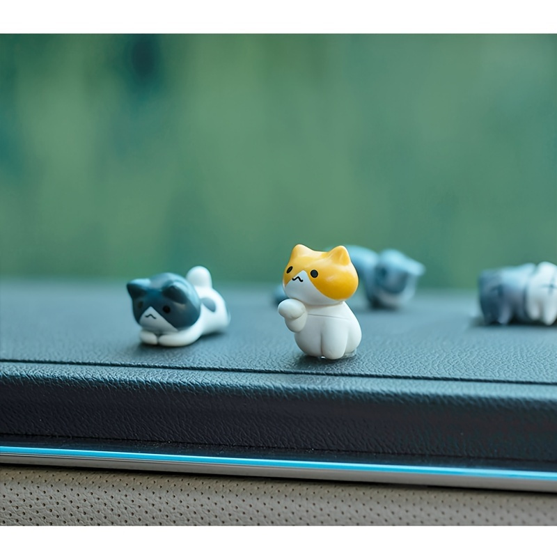 Cat Car Dashboard Decor Set Abs Temu United Kingdom