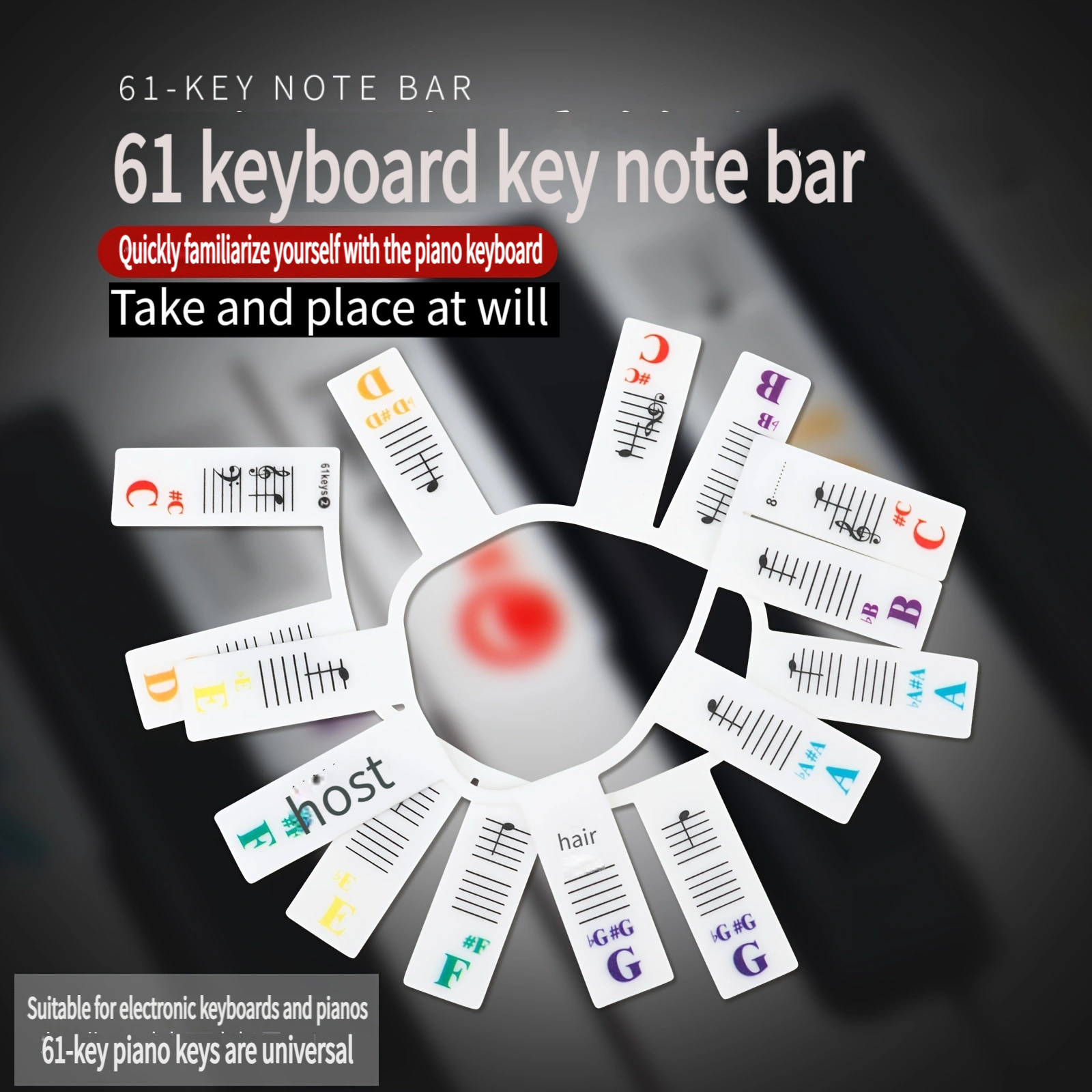 61 Keys Keyboard Label Temu United States