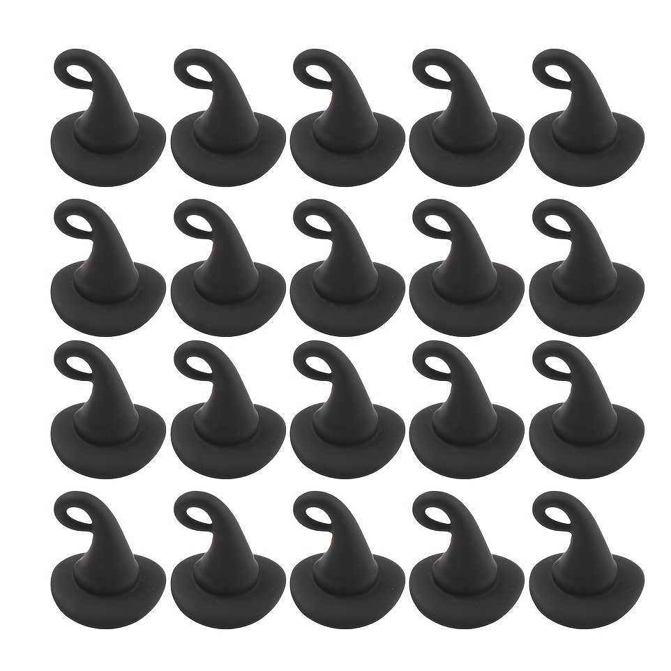 

12-pack Black Hat Charms, Alloy Halloween Bead Assortments For And Crafts