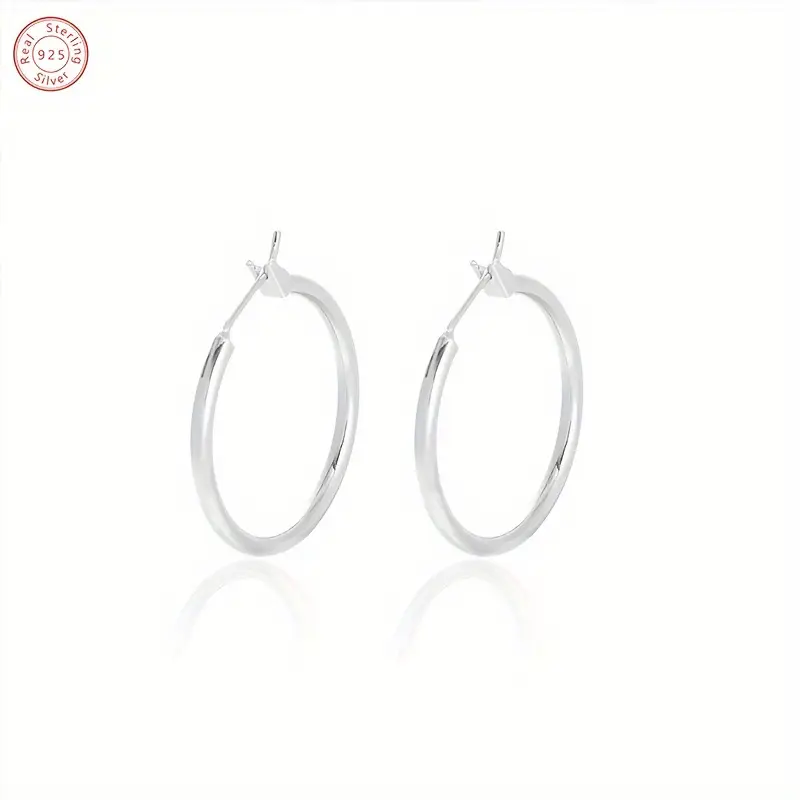 elegant sexy 925 sterling silver hoop earrings vegan lightweight 0 2cm width with birthstone for women and men daily gift occasion jewelry valentines day gift in beautiful box Product details 1
