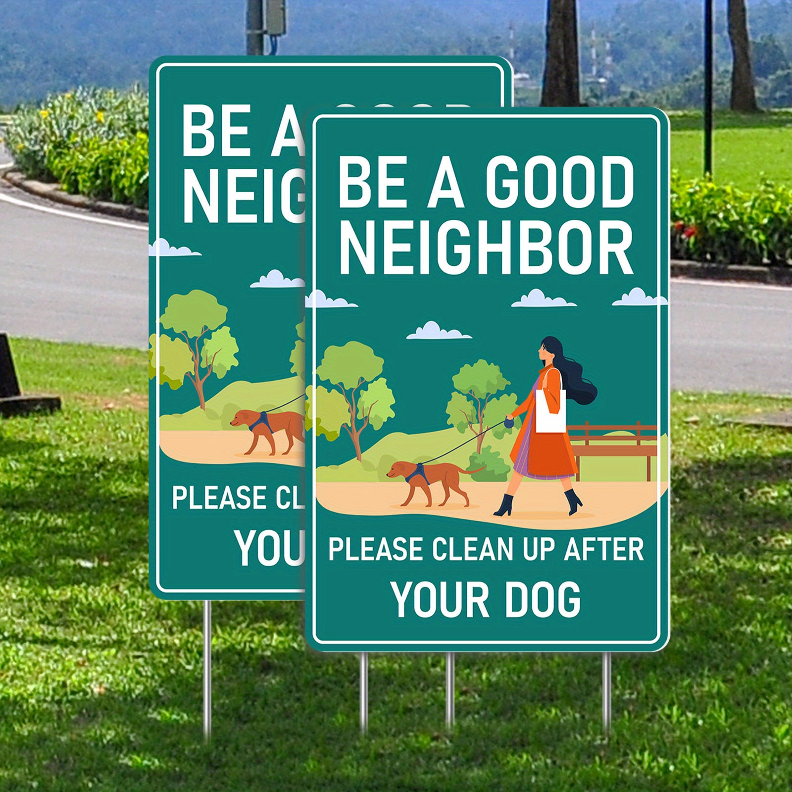 

Be A : Off Grass Signs - Yard Markers For Park, Garden & Lawn - Waterproof, Sun-resistant, - Pet Potty Area Display - Christmas, Halloween, Easter, New Year