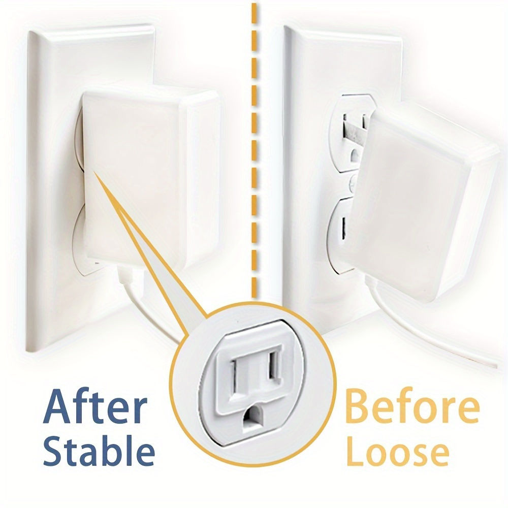 

10-pack Matte White Outlet - Secure Loose Wall Sockets, Flame-retardant Plastic Hold Down Clamps, Easy Installation, No Electricity Required